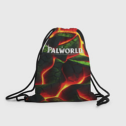 Мешок для обуви Palworld логотип на зеленой абстракции фон