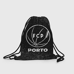 Рюкзак-мешок Porto с потертостями на темном фоне, цвет: 3D-принт