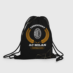 Рюкзак-мешок Лого AC Milan и надпись legendary football club на, цвет: 3D-принт