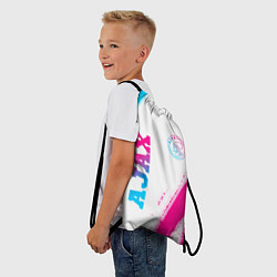 Рюкзак-мешок Ajax neon gradient style вертикально, цвет: 3D-принт — фото 2