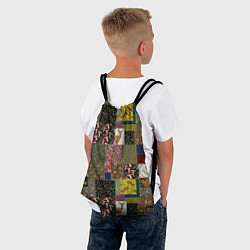 Рюкзак-мешок Пэчворк лесной, цвет: 3D-принт — фото 2