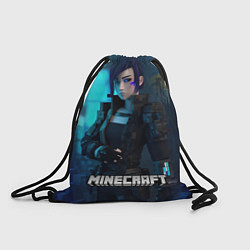 Мешок для обуви Minecraft cyberpunk woman