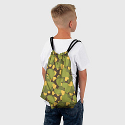 Рюкзак-мешок Сердечки - камуфляж, цвет: 3D-принт — фото 2