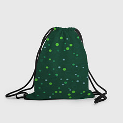 Рюкзак-мешок Прикольный горошек зелёный, цвет: 3D-принт