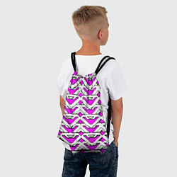 Рюкзак-мешок Бело-розовый узор, цвет: 3D-принт — фото 2