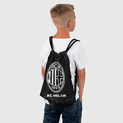 Рюкзак-мешок AC Milan с потертостями на темном фоне, цвет: 3D-принт — фото 2