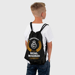 Рюкзак-мешок Лого Real Madrid и надпись legendary football club, цвет: 3D-принт — фото 2