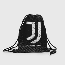 Рюкзак-мешок Juventus с потертостями на темном фоне, цвет: 3D-принт