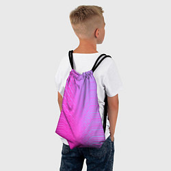 Рюкзак-мешок Розовые градиентные линии, цвет: 3D-принт — фото 2