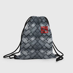 Рюкзак-мешок Dota - metal texture logo, цвет: 3D-принт