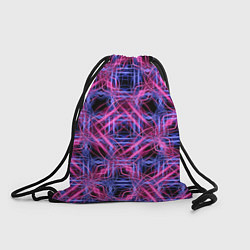 Рюкзак-мешок Розово-фиолетовые светящиеся переплетения, цвет: 3D-принт