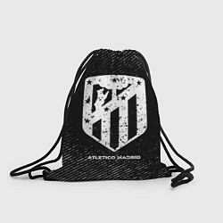 Рюкзак-мешок Atletico Madrid с потертостями на темном фоне, цвет: 3D-принт