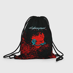 Рюкзак-мешок Cyberpunk 2077 брызги красок, цвет: 3D-принт