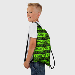 Рюкзак-мешок Juventus green pattern sport, цвет: 3D-принт — фото 2
