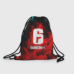 Рюкзак-мешок Rainbow six шутер огненный стиль, цвет: 3D-принт