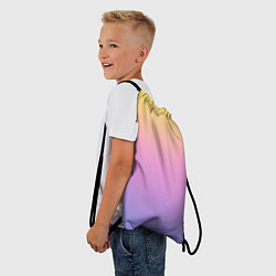 Рюкзак-мешок Нежный жёлто-сиреневый градиент, цвет: 3D-принт — фото 2