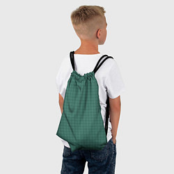 Рюкзак-мешок Патиново-зелёный в клетку, цвет: 3D-принт — фото 2