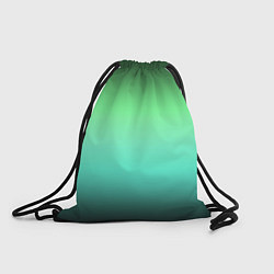 Рюкзак-мешок Градиент изумрудно-чёрный, цвет: 3D-принт