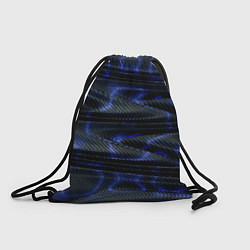 Рюкзак-мешок Темно синие карбоновые волны, цвет: 3D-принт