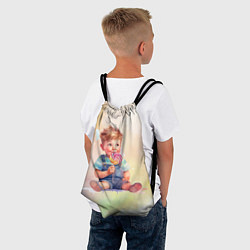 Рюкзак-мешок Мальчик с конфетой, цвет: 3D-принт — фото 2
