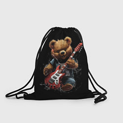 Рюкзак-мешок Большой плюшевый медведь играет на гитаре, цвет: 3D-принт