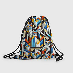 Рюкзак-мешок Узор с котами, цвет: 3D-принт
