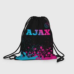 Рюкзак-мешок Ajax - neon gradient посередине, цвет: 3D-принт