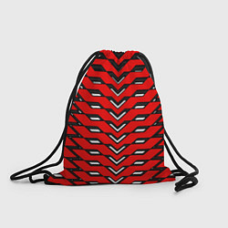 Рюкзак-мешок Красная броня с белыми прорезями, цвет: 3D-принт