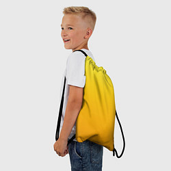 Рюкзак-мешок Градиент насыщенный жёлтый, цвет: 3D-принт — фото 2