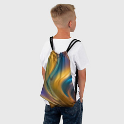 Рюкзак-мешок Жидкий разноцветный металл, цвет: 3D-принт — фото 2