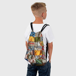 Рюкзак-мешок Patchwork - ai art, цвет: 3D-принт — фото 2