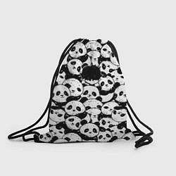 Рюкзак-мешок Выходной господина злодея с пандами, цвет: 3D-принт