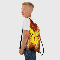 Рюкзак-мешок Pikachu yellow lightning, цвет: 3D-принт — фото 2