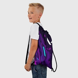 Рюкзак-мешок Valorant neon gaming, цвет: 3D-принт — фото 2