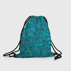 Рюкзак-мешок Абстракция бирюзовый со свечением, цвет: 3D-принт