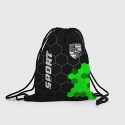 Рюкзак-мешок Porsche green sport hexagon, цвет: 3D-принт