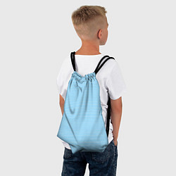 Рюкзак-мешок Светлый голубой в белую полоску, цвет: 3D-принт — фото 2