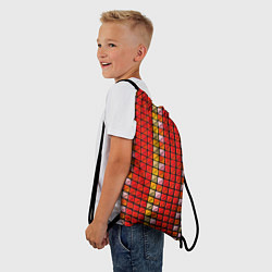 Рюкзак-мешок Красные плитки, цвет: 3D-принт — фото 2