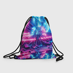 Рюкзак-мешок Разбитая неоновая вывеска - мегаполис, цвет: 3D-принт