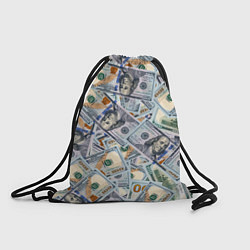 Рюкзак-мешок Банкноты сто долларов, цвет: 3D-принт