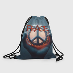 Рюкзак-мешок Знак мира в ладони, цвет: 3D-принт