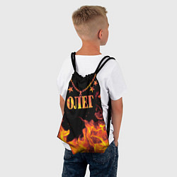 Рюкзак-мешок Олег - имя в огне, цвет: 3D-принт — фото 2