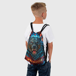 Рюкзак-мешок Russia bear, цвет: 3D-принт — фото 2