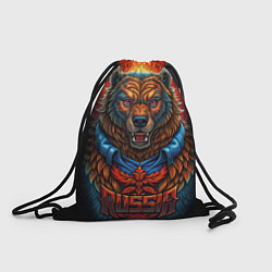 Рюкзак-мешок Военный русский медведь, цвет: 3D-принт