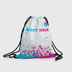 Рюкзак-мешок West Ham neon gradient style посередине, цвет: 3D-принт