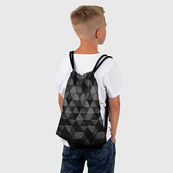 Рюкзак-мешок Серые треугольники, цвет: 3D-принт — фото 2