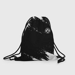 Рюкзак-мешок Borussia краски чёрно белый, цвет: 3D-принт