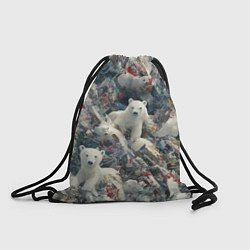 Рюкзак-мешок Найди всех медвежат - паттерн, цвет: 3D-принт