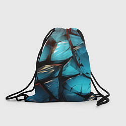 Рюкзак-мешок Синие объемные плиты, цвет: 3D-принт