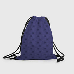 Рюкзак-мешок Тёмный сиреневый паттерн квадраты, цвет: 3D-принт